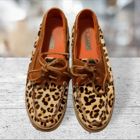 Sperry top sider leopard print size 7 - Picture 8 of 12